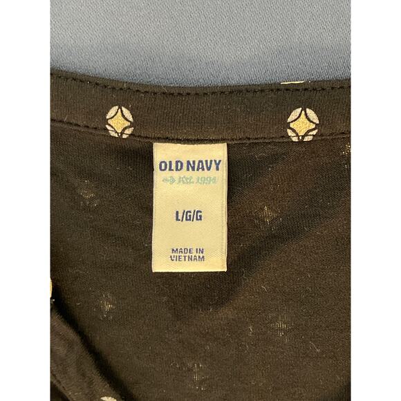 Old Navy Women’s Long Sleeve Crewneck/V-Neck Casual Top Color Black/White Size L - Picture 3 of 10